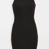 Casual Dresses * | Best Reviews Of Monrow Rib Racer Tank Dress Black