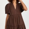 Casual Dresses * | Flash Sale Sea Sibylle Solid Dress Chocolate