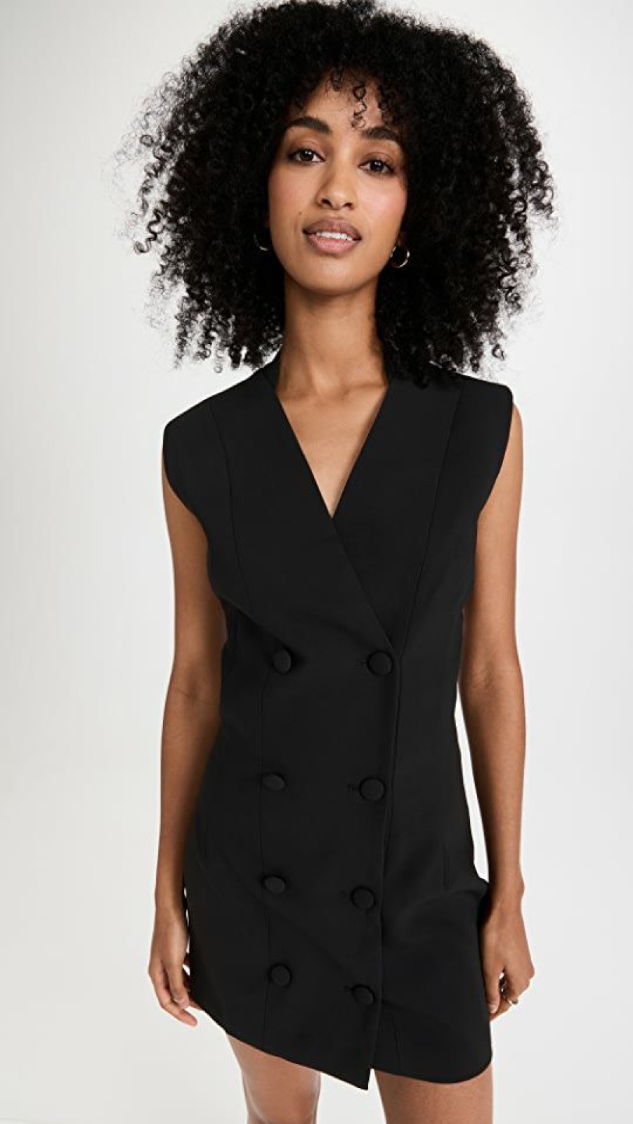 Casual Dresses * | Best Sale Atoir Blazer Sleeveless Dress Black