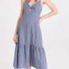 Casual Dresses * | Best Sale Rails Maeve Dress Navy Lilac Gingham