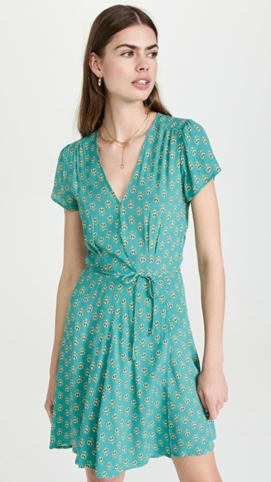 Casual Dresses * | Wholesale Rolla'S Cleo Emmylou Wrap Dress Teal