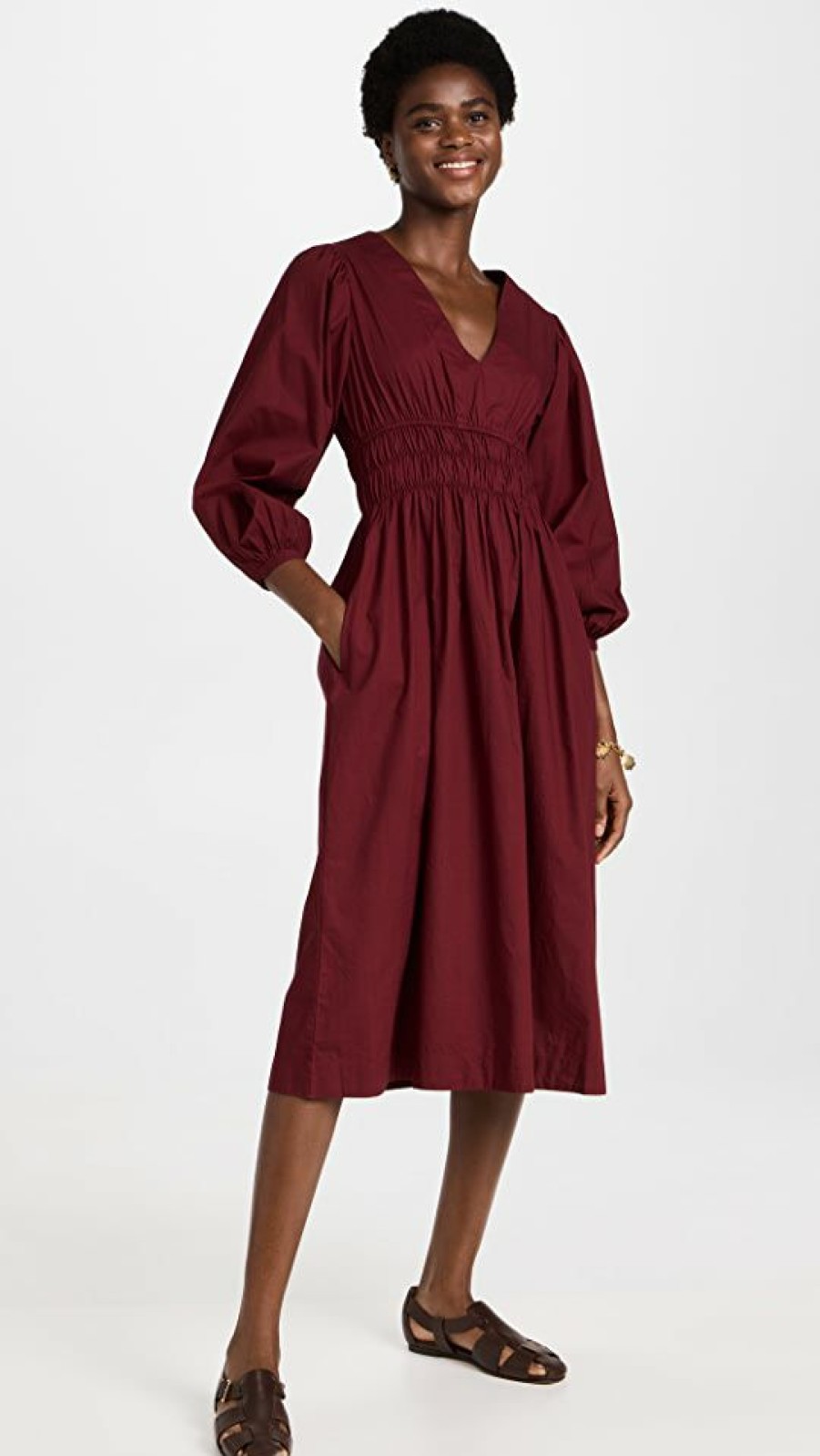 Casual Dresses * | Best Reviews Of Cara Cara Ginger Dress Cabernet