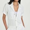 Rompers * | Top 10 Dl1961 Hannah Romper White Linen (Vintage)