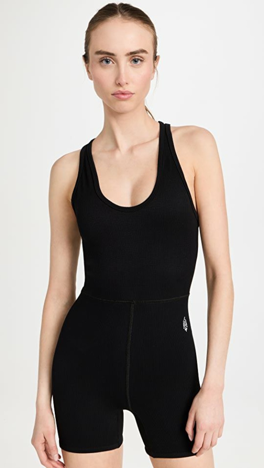 Rompers * | Hot Sale Fp Movement By Free People Free Throw Shortsie Romper Black