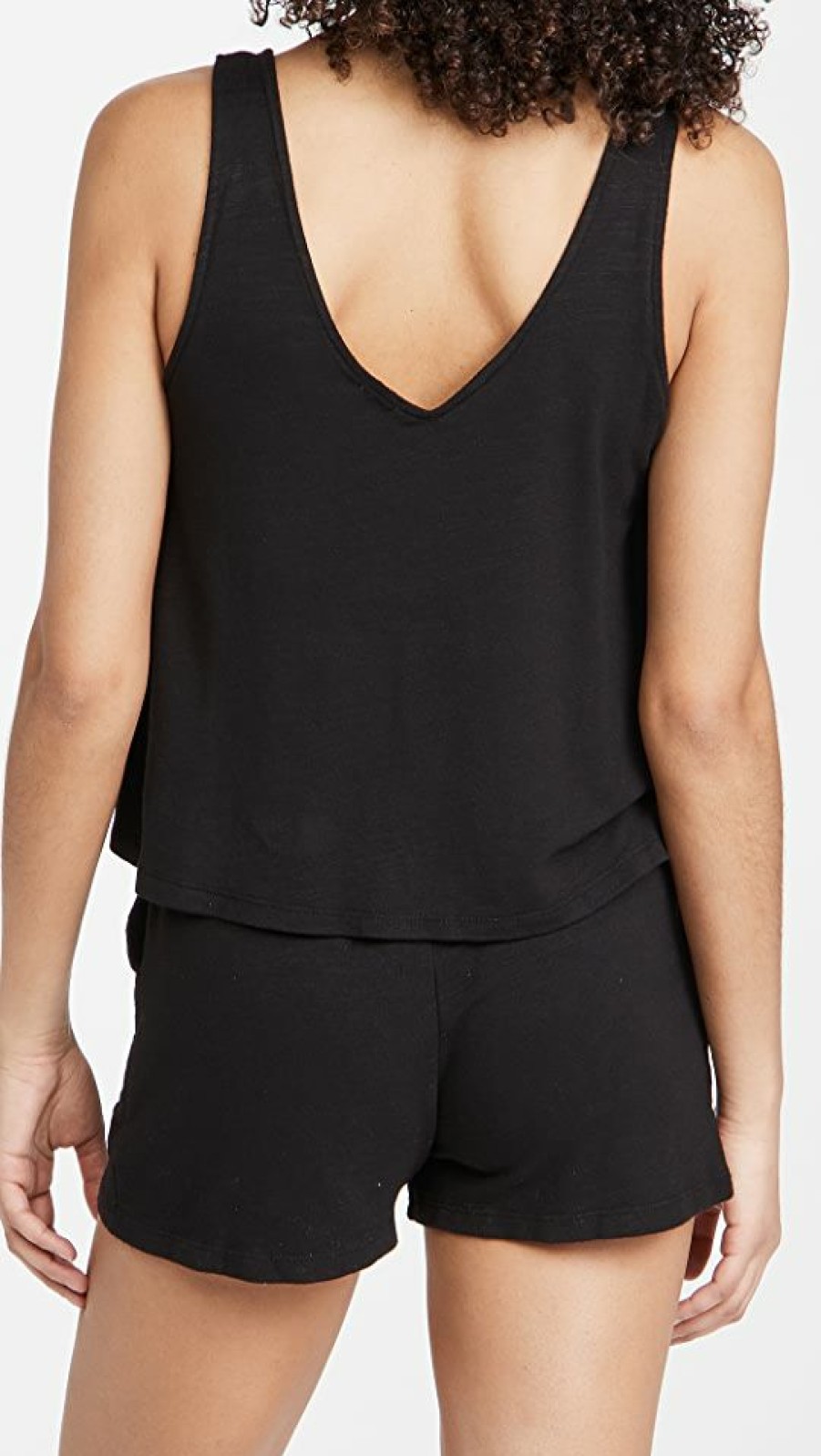 Rompers * | New Monrow Supersoft Tank Romper Black