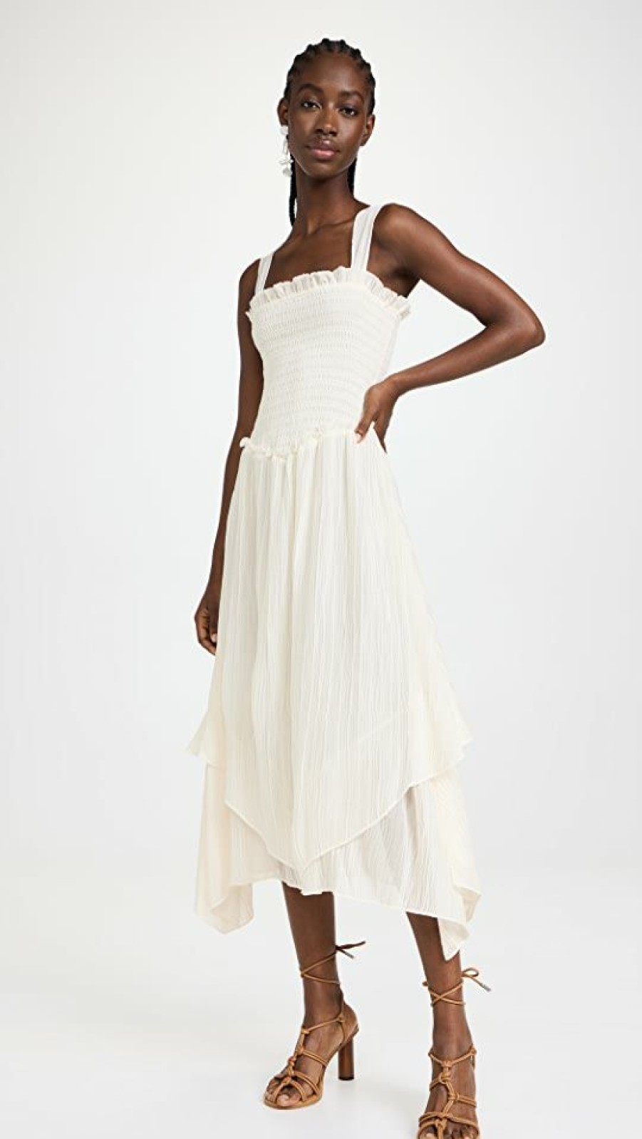 Casual Dresses * | Wholesale Ramy Brook Luella Dress Ivory