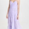 Casual Dresses * | Wholesale Alice + Olivia Shanti Floral Tiered Dress Lavender