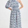 Casual Dresses * | Best Pirce Lug Von Siga Glory Blue Printed Dress Royal Blue/Light Violet Print