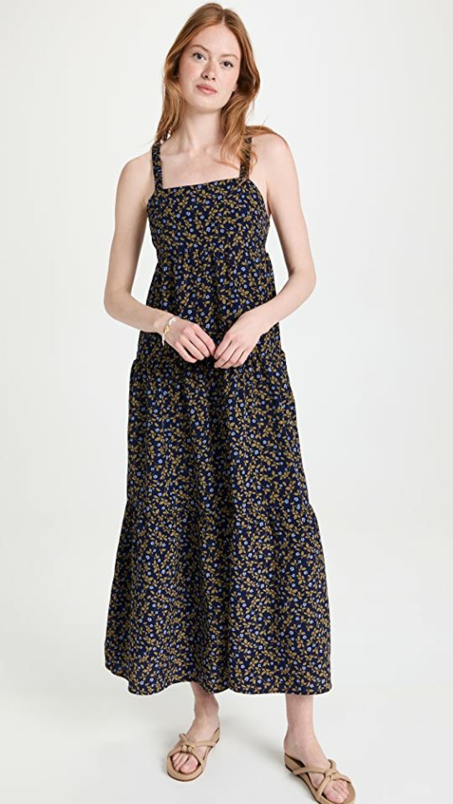 Casual Dresses * | Best Deal Moon River Maxi Dress Navy Multi