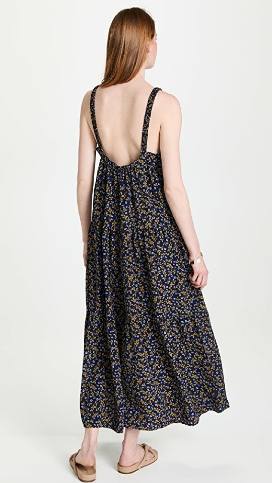 Casual Dresses * | Best Deal Moon River Maxi Dress Navy Multi