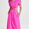 Casual Dresses * | Best Pirce Staud Calypso Dress Bougainvillea