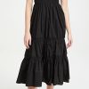 Casual Dresses * | Best Sale O.P.T Square Neck Smocked Maxi Dress Black