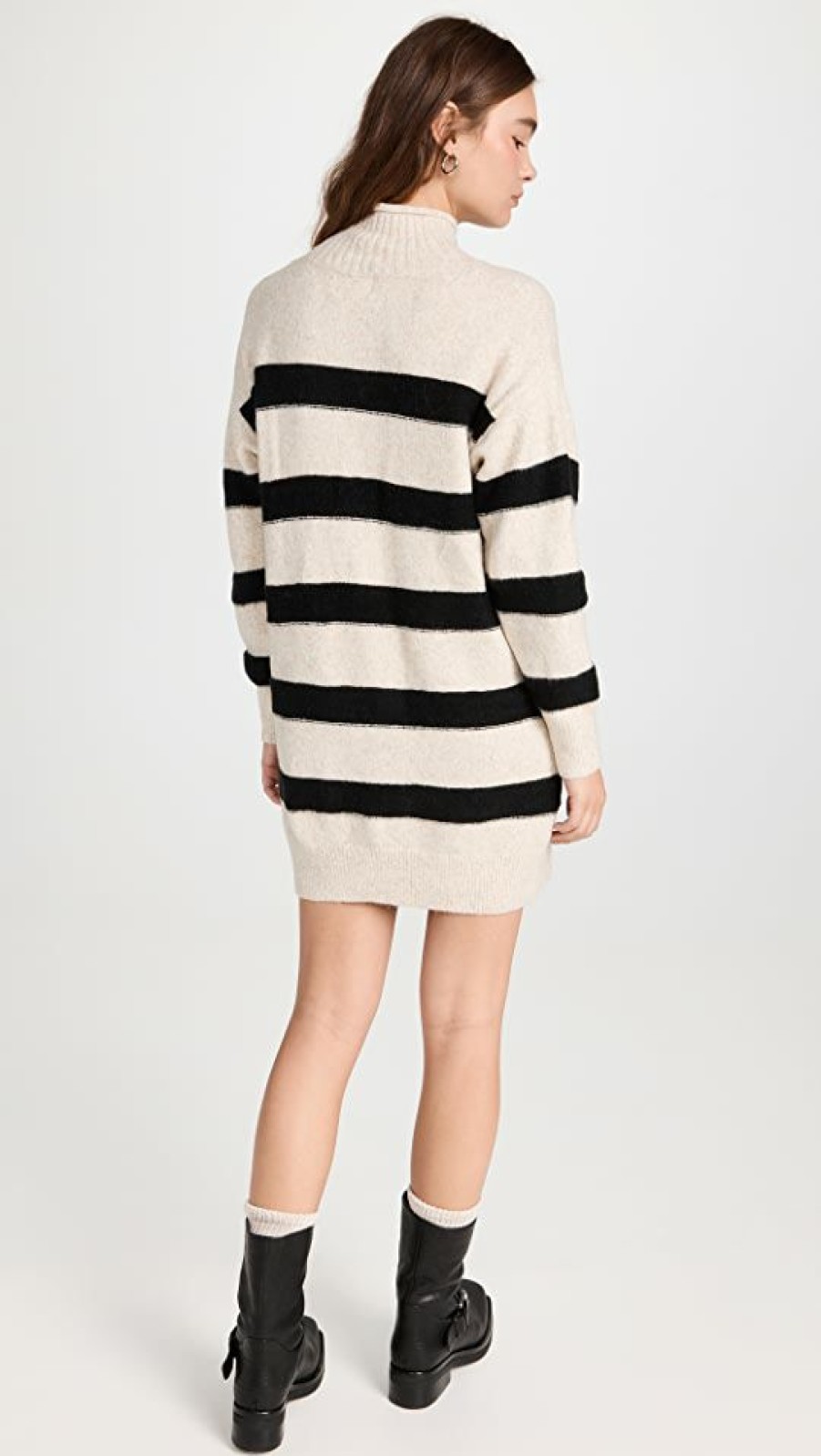 Casual Dresses * | Best Reviews Of Line & Dot Rosie Sweater Dress Oatmeal/Black