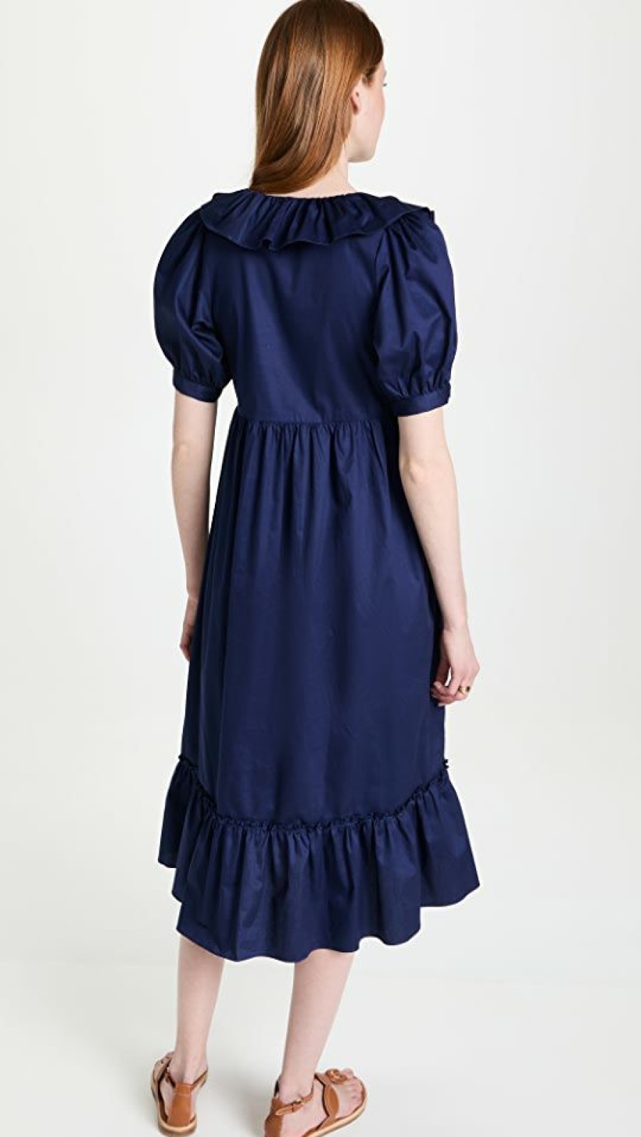 Casual Dresses * | Best Deal Kitri Tammy Navy Cotton Dress