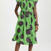 Casual Dresses * | Best Reviews Of Odile Jacobs Neck Tie Dress Green