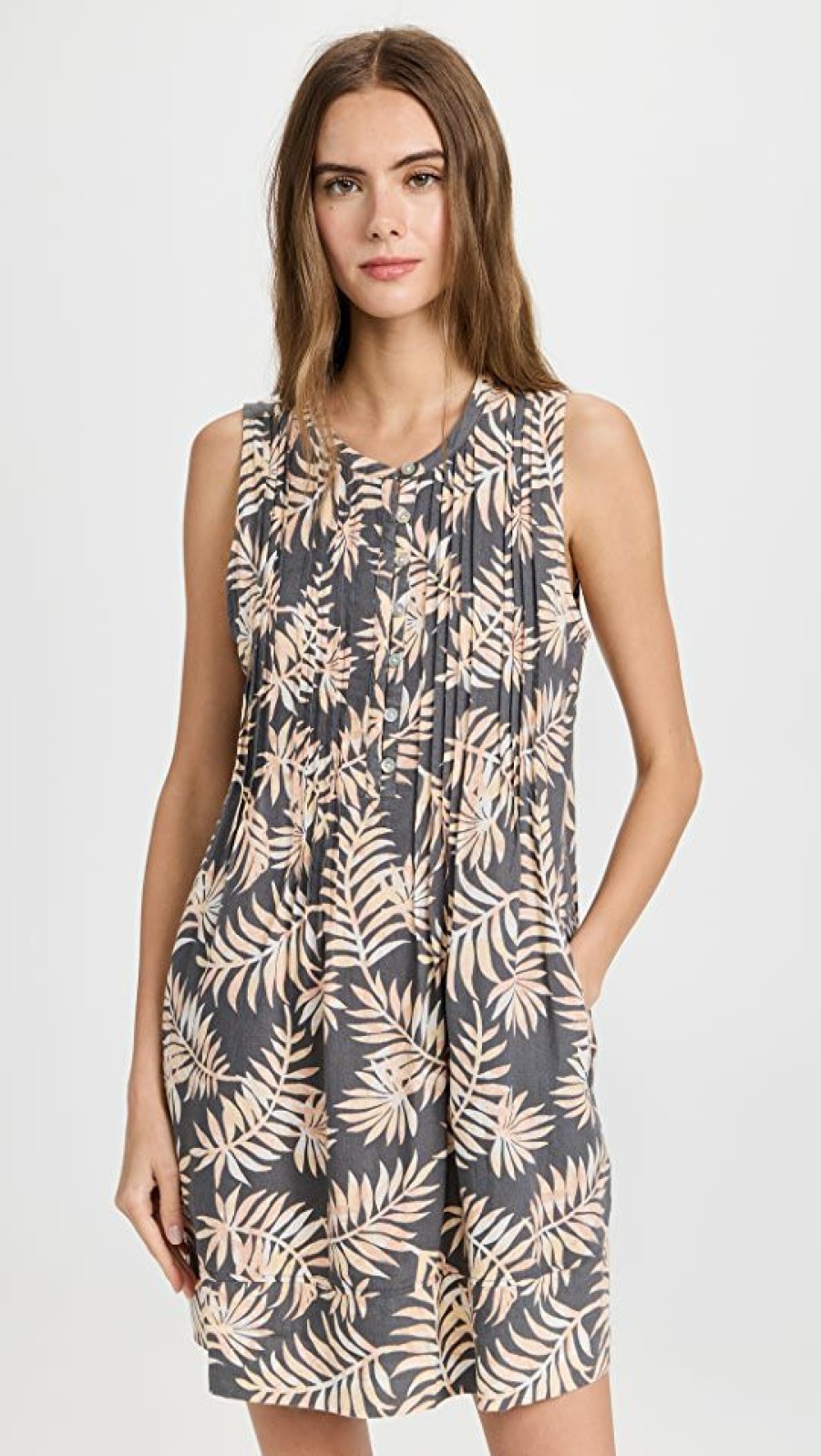 Casual Dresses * | Best Deal Faherty Isha Dress Tropical Palm