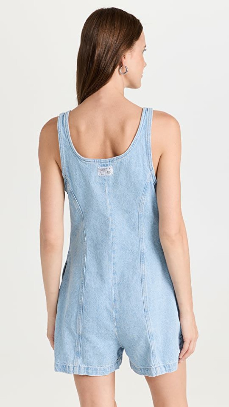 Rompers * | Best Sale Levi'S Alek Denim Romper Indigo Stonewash