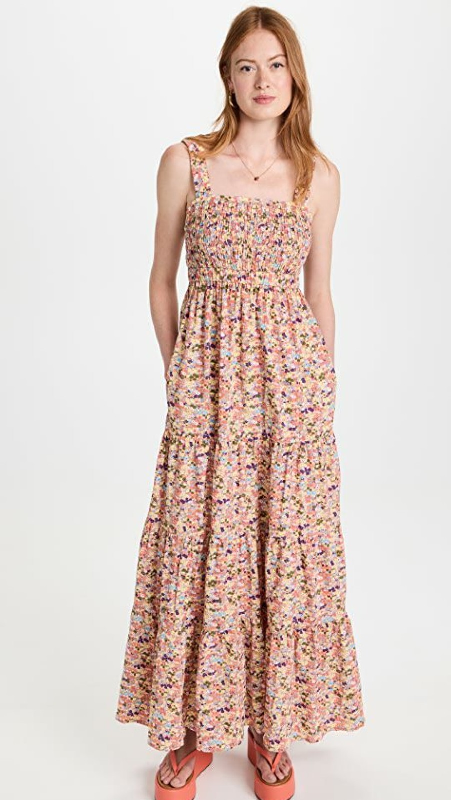 Casual Dresses * | Best Deal Scotch & Soda Strappy Seersuckers Maxi Dress Combo J