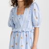 Casual Dresses * | Best Deal Lug Von Siga Flora Dress Light Blue With Emb.