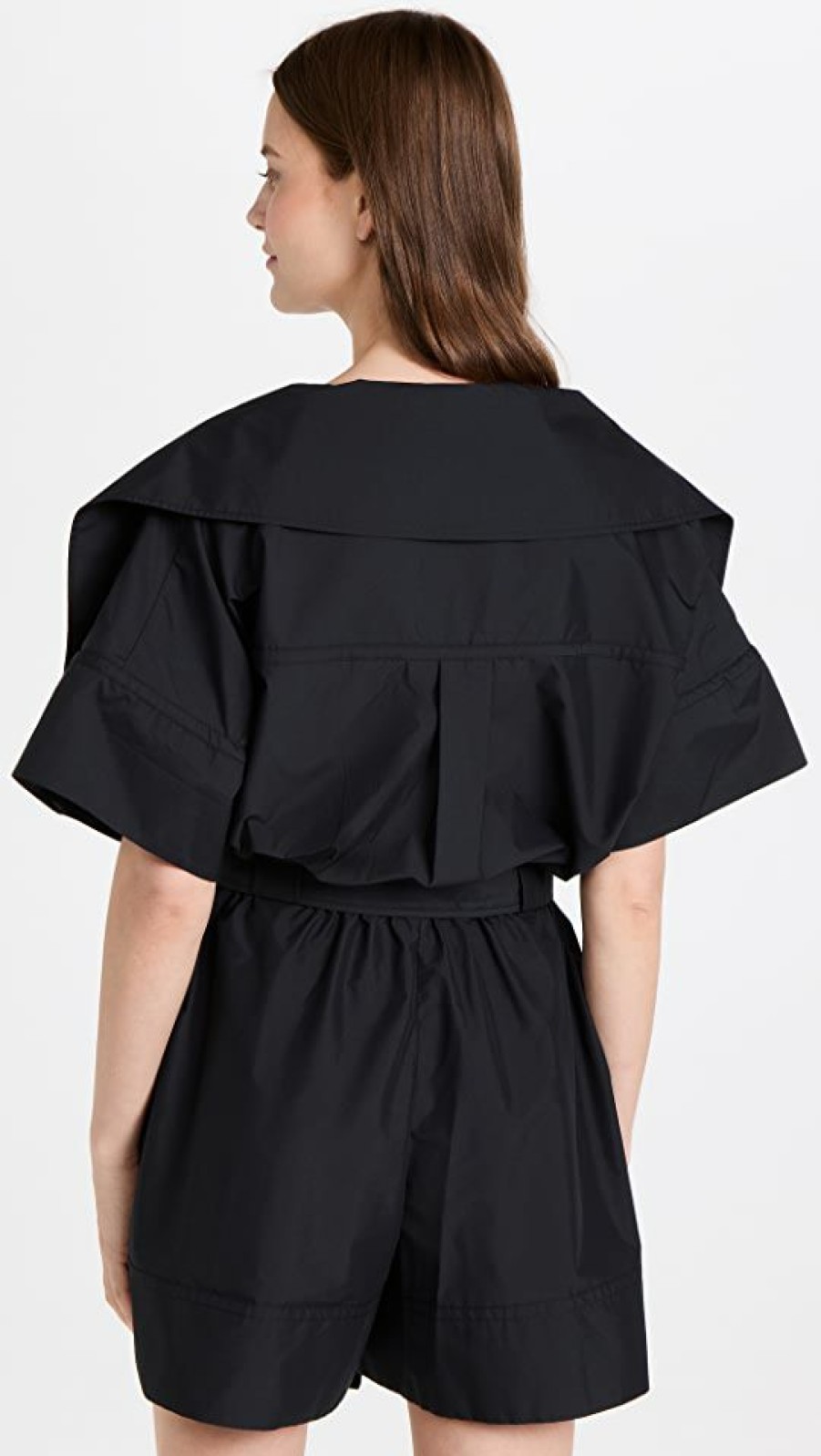 Rompers * | New 3.1 Phillip Lim Cotton Poplin Belted Utility Romper Black