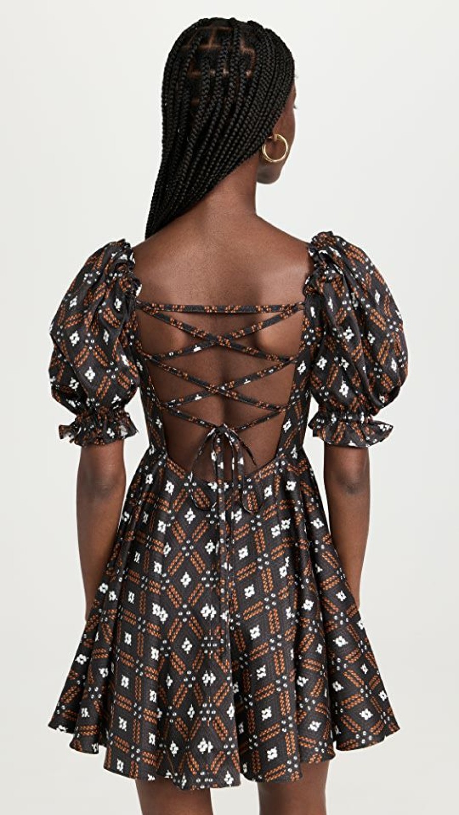 Casual Dresses * | Best Reviews Of Autumn Adeigbo Camille Dress Diamond Print