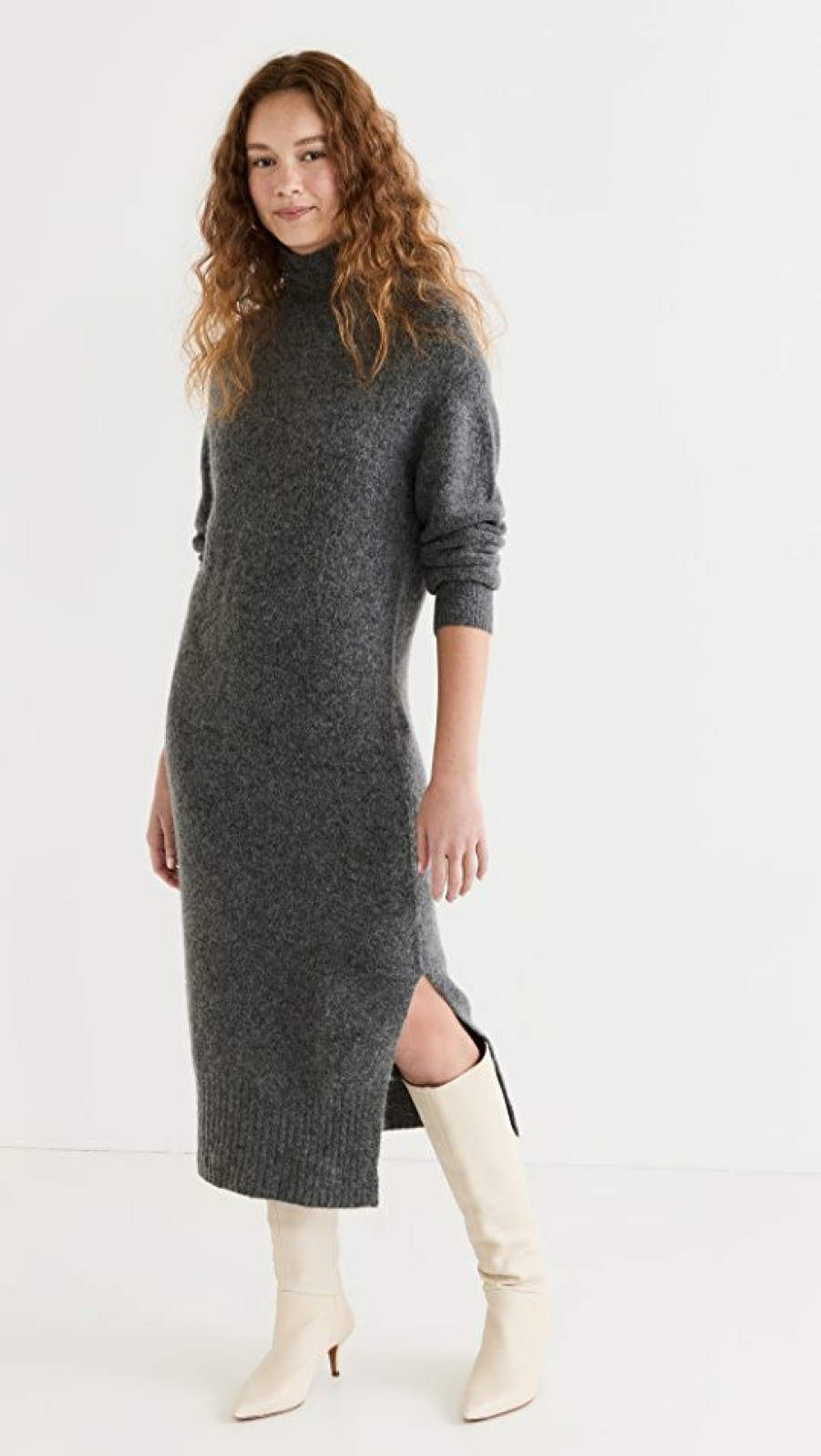 Casual Dresses * | Best Pirce Line Finley Sweater Dress Charcoal