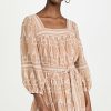 Casual Dresses * | Deals Shoshanna Torres Dress Camel/ Optic White