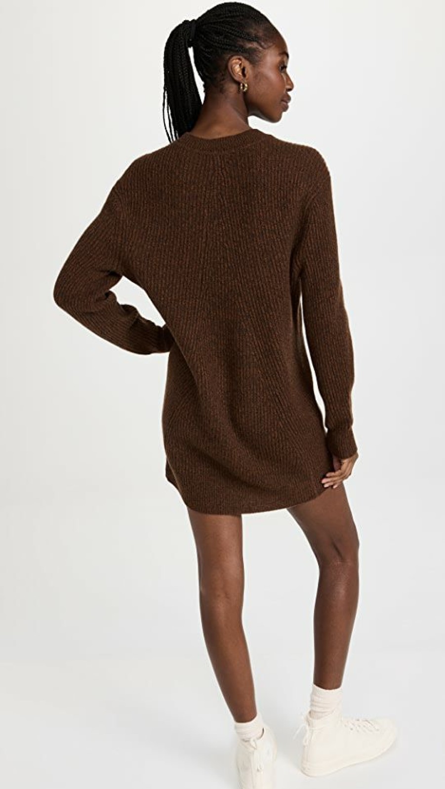 Casual Dresses * | Best Pirce Rag & Bone Pierce Cashmere Dress Brown Multi