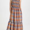 Casual Dresses * | Best Pirce Birds Of Paradis Dolores Dress Early Harvest Plaid