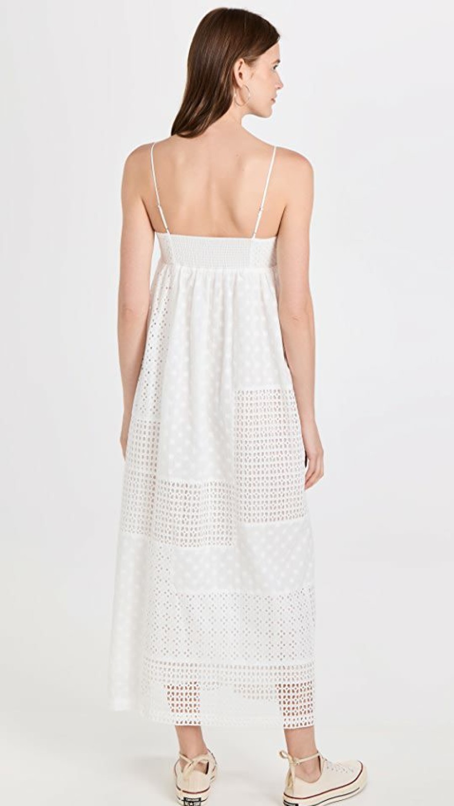 Casual Dresses * | Discount Rails Lucille Dress White Eyelet Mix