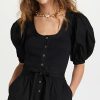 Rompers * | Cheapest Ulla Johnson Leia Playsuit Noir