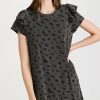 Casual Dresses * | Best Pirce Clare V. Ruffle Dress Faded Black W/ Black Jaguar