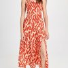 Casual Dresses * | Brand New Faithfull The Brand Rubina Midi Dress La Cateau Print Red