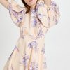 Casual Dresses * | Best Pirce Zimmermann Linen Day Mini Dress Pearl Palm Toile