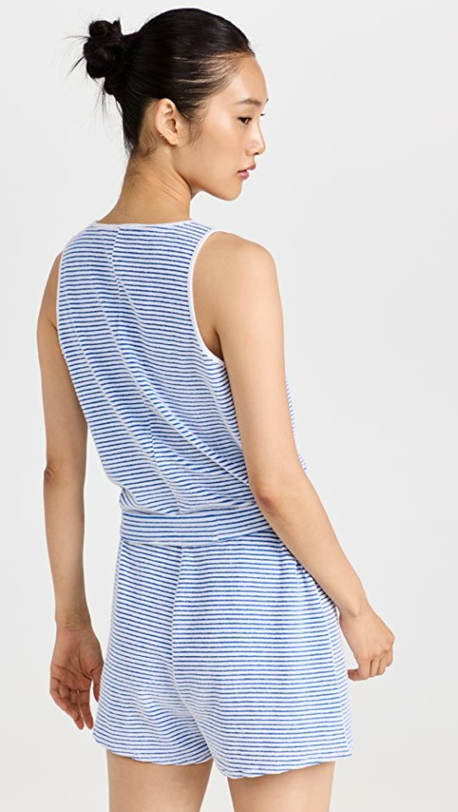 Rompers * | Buy Solid & Striped The Poppy Romper Lapis Blue