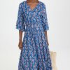 Casual Dresses * | Best Pirce Tiare Hawaii Surry Maxi Dress Lei Bright Blue