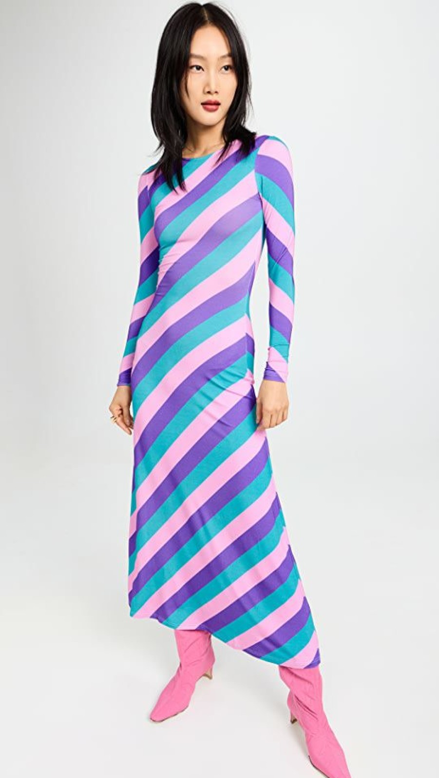 Casual Dresses * | Best Reviews Of Olivia Rubin Rowen Dress Three Color Stripe