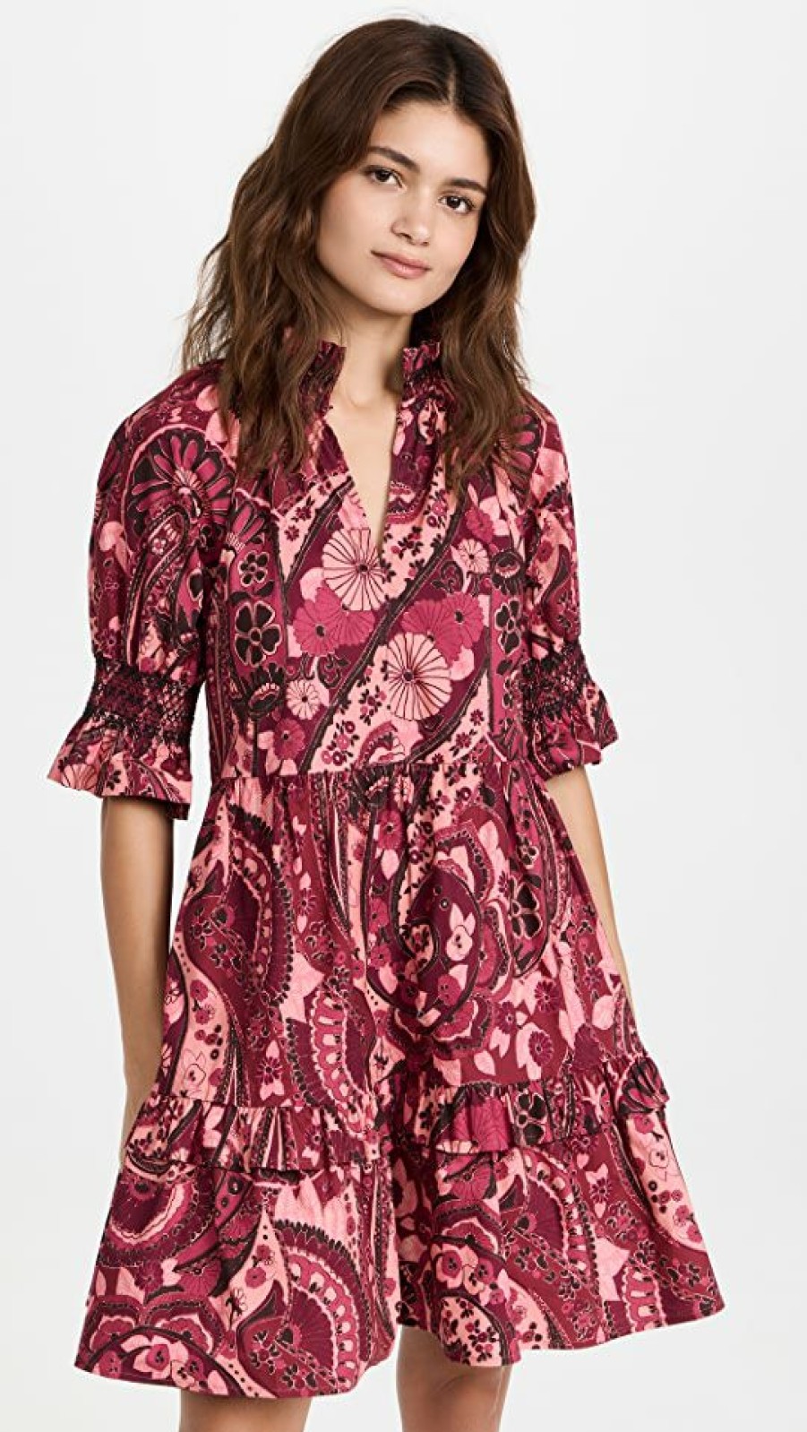 Casual Dresses * | Best Deal Figue Halima Dress Fall Paisley Berry