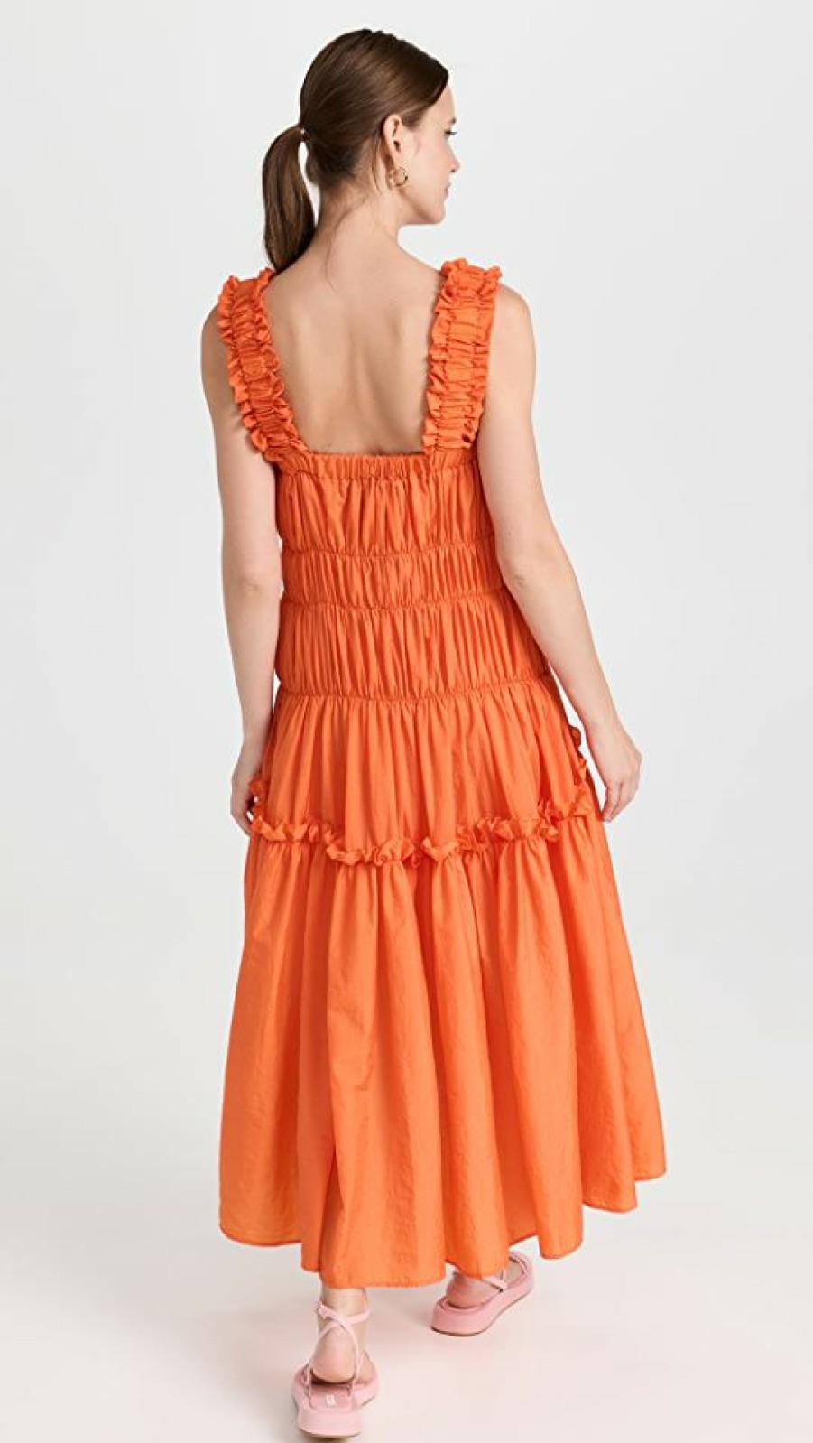 Casual Dresses * | Brand New Brogger Marlin Midi Dress Clementine