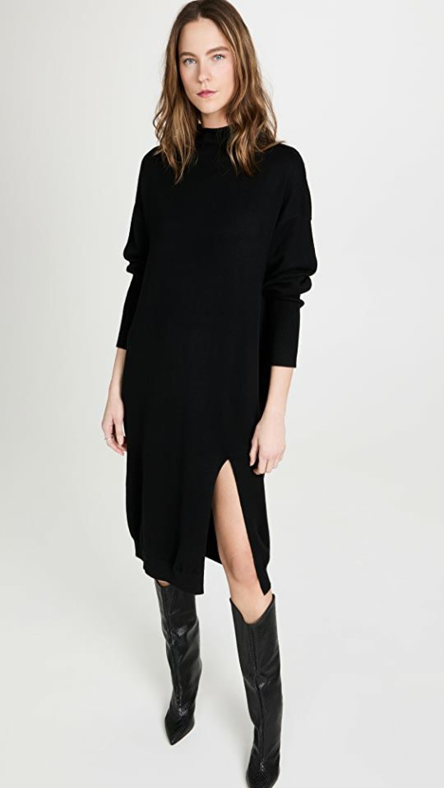 Casual Dresses * | Best Pirce Line & Dot Beverly Sweater Dress Black