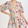 Casual Dresses * | Wholesale Zimmermann Clover Panelled Mini Dress Spliced Multi Floral