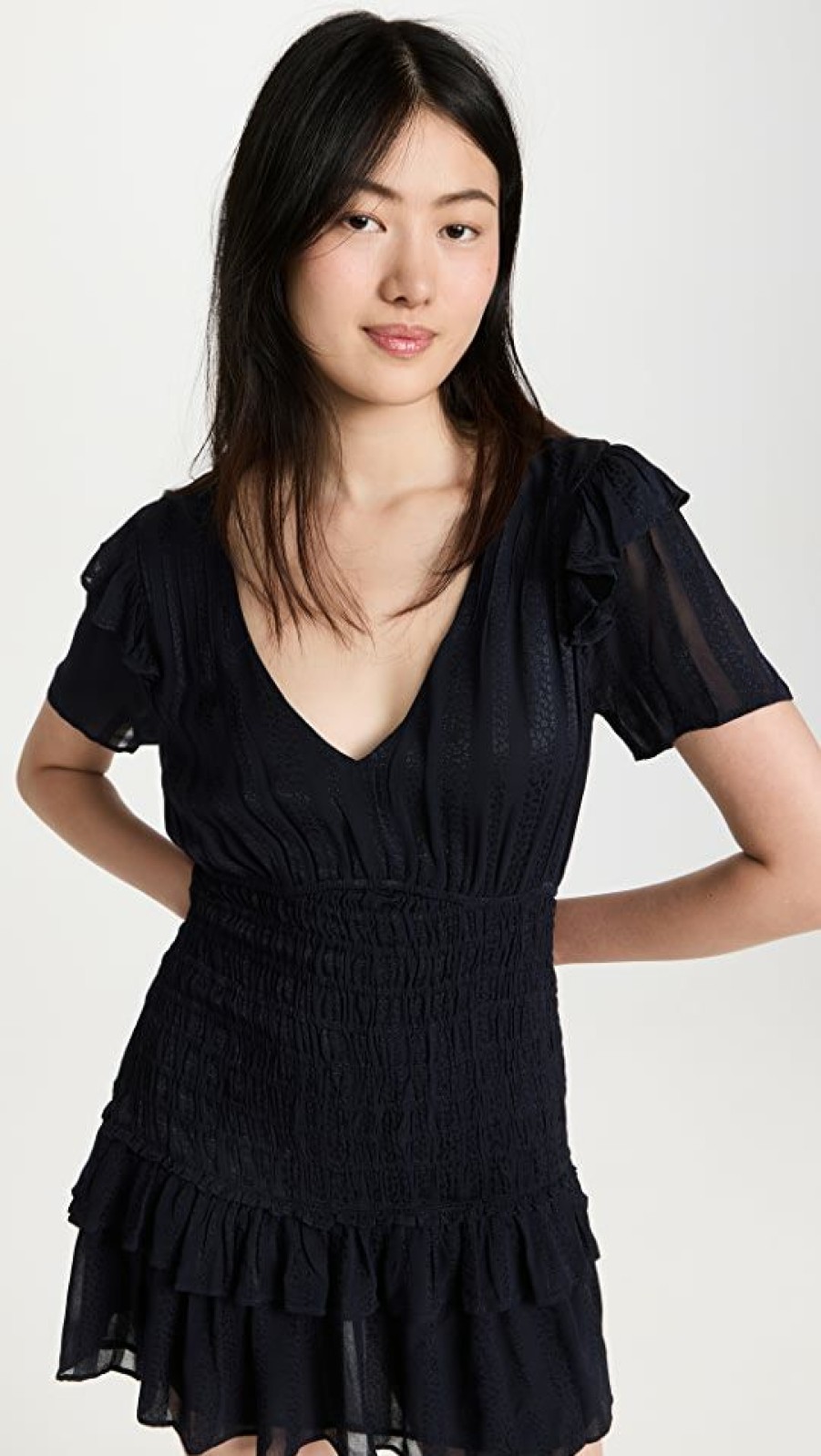 Casual Dresses * | Best Deal Loveshackfancy Rena Dress Midnight