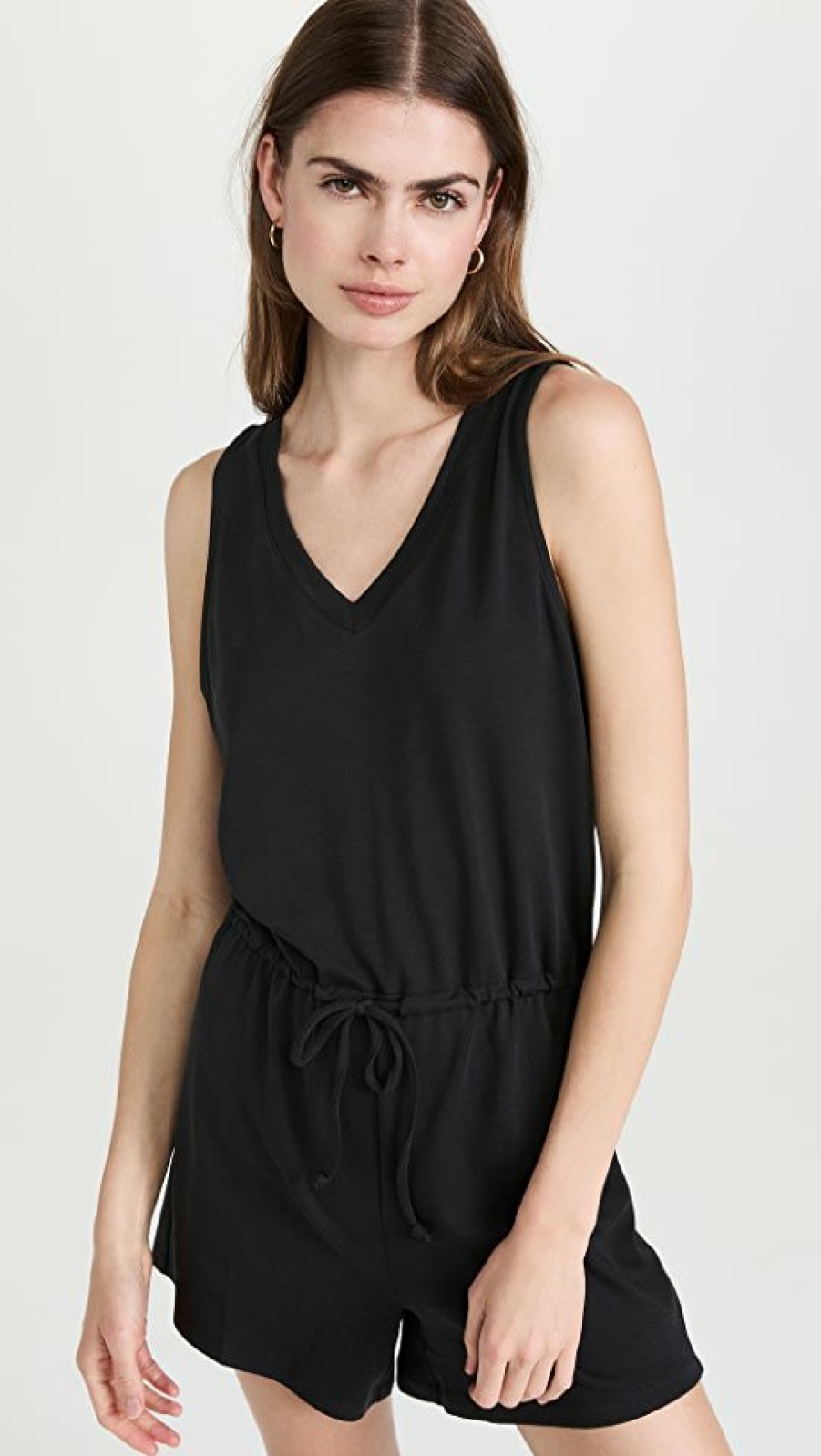 Rompers * | Buy Mwl By Madewell Breeze Drawstring Romper True Black