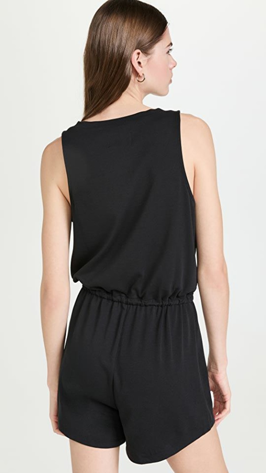 Rompers * | Buy Mwl By Madewell Breeze Drawstring Romper True Black