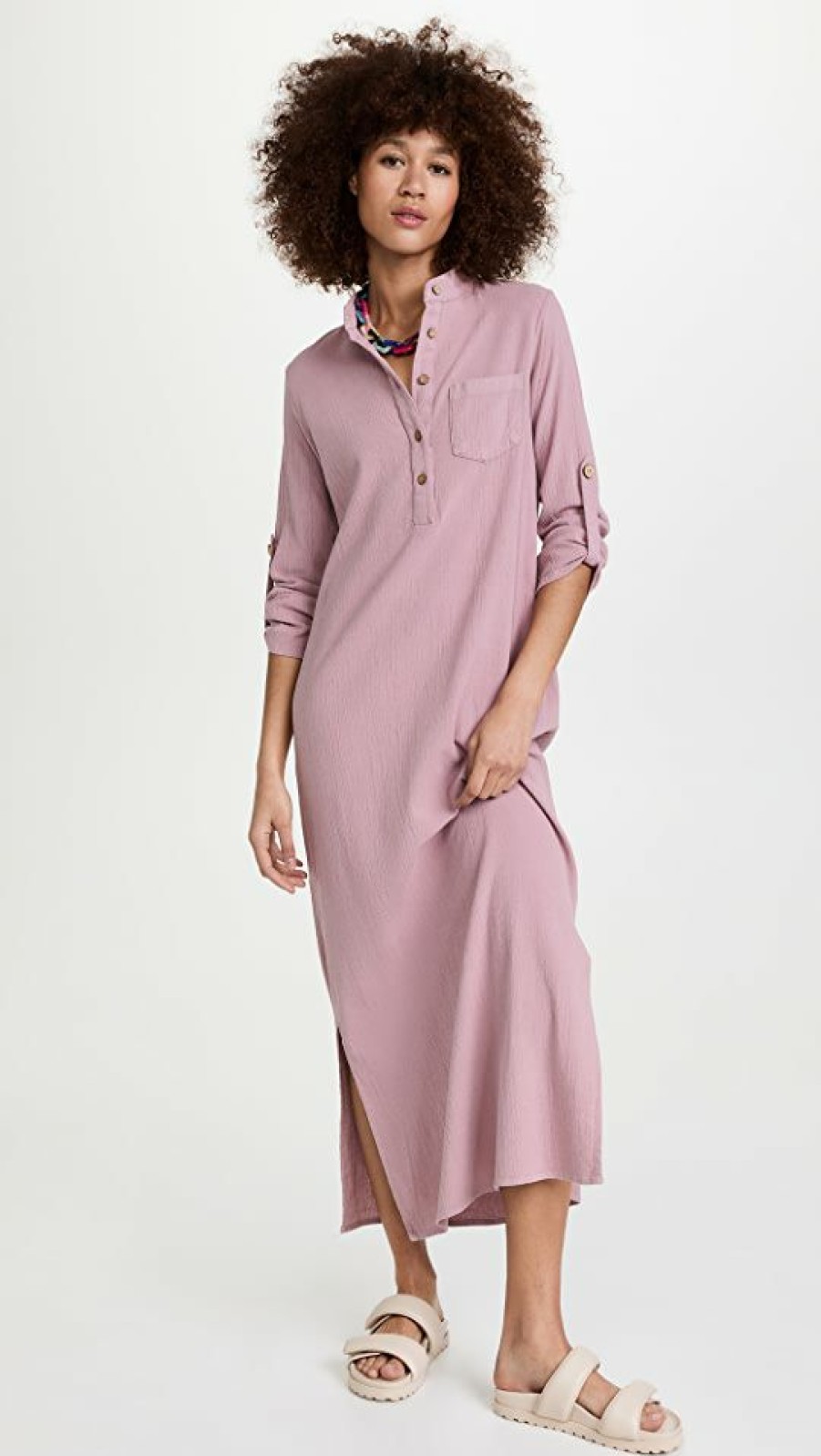 Casual Dresses * | Best Reviews Of Oak & Acorn Prayer Caftan Amethyst