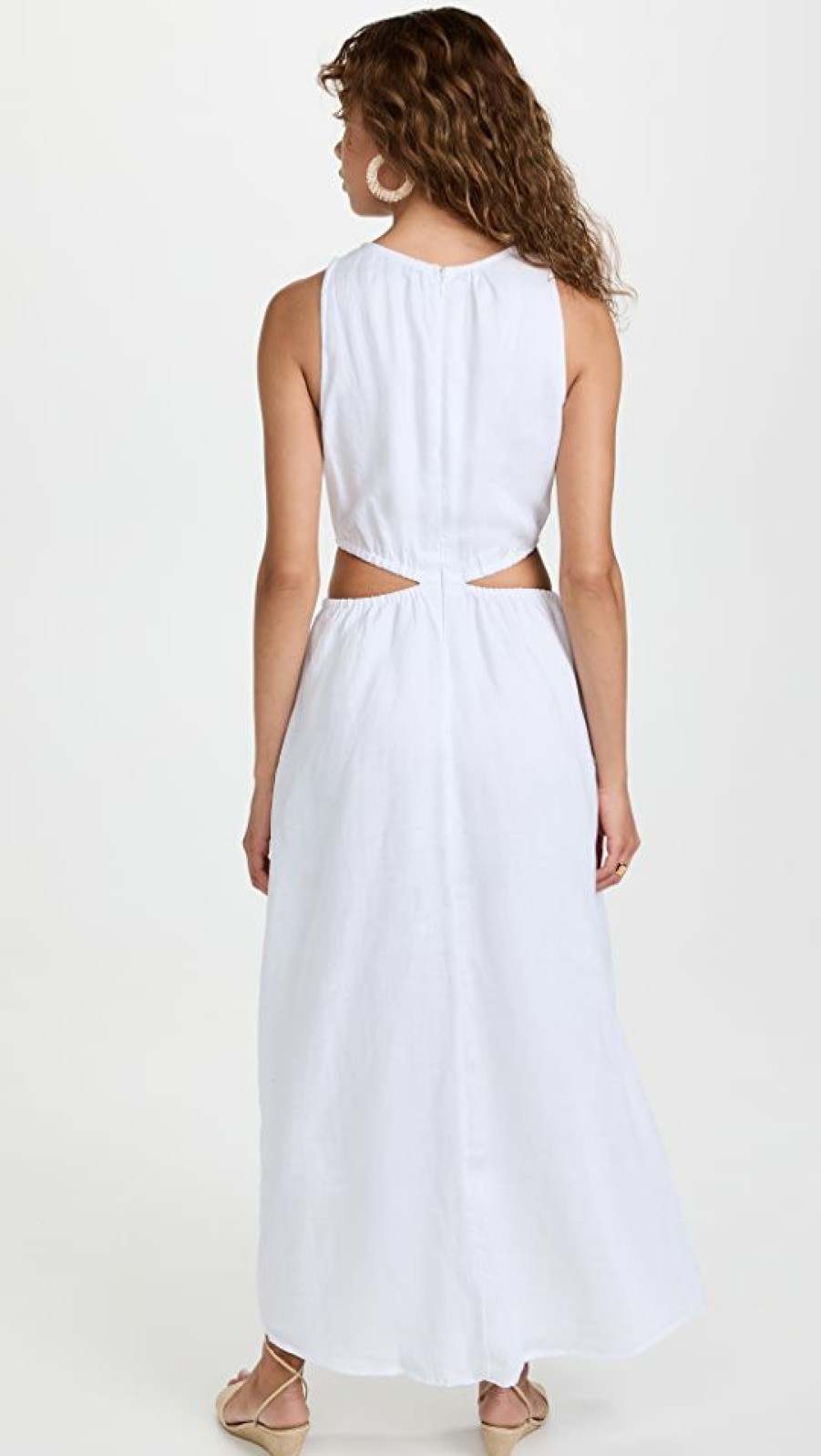 Casual Dresses * | Deals Faithfull The Brand Zeta Midi Dress White