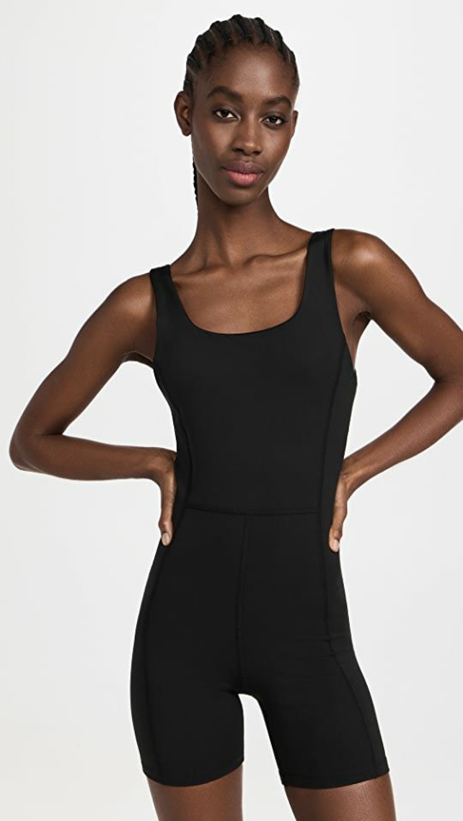 Rompers * | Cheapest Mwl By Madewell Short Unitard 5 True Black