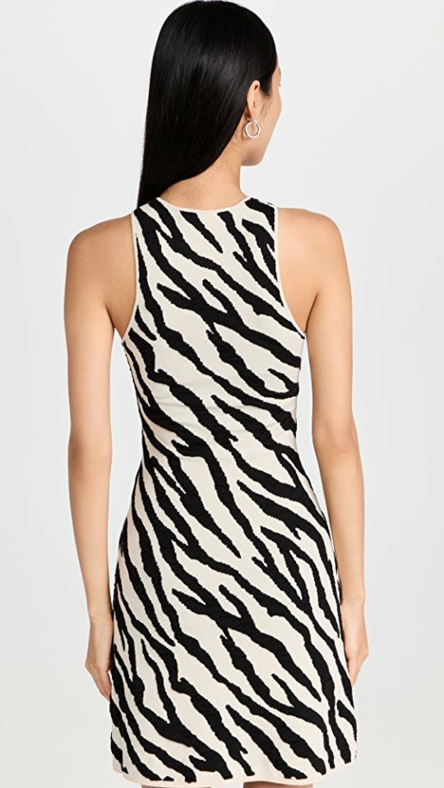 Casual Dresses * | Best Deal Proenza Schouler White Label Razor Front Dress Ecru/Black