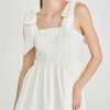 Casual Dresses * | Best Deal Endless Rose Bowed Baby Doll Mini Dress White