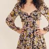 Casual Dresses * | Best Reviews Of Astr The Label Teyla Dress Brown-Yellow Floral